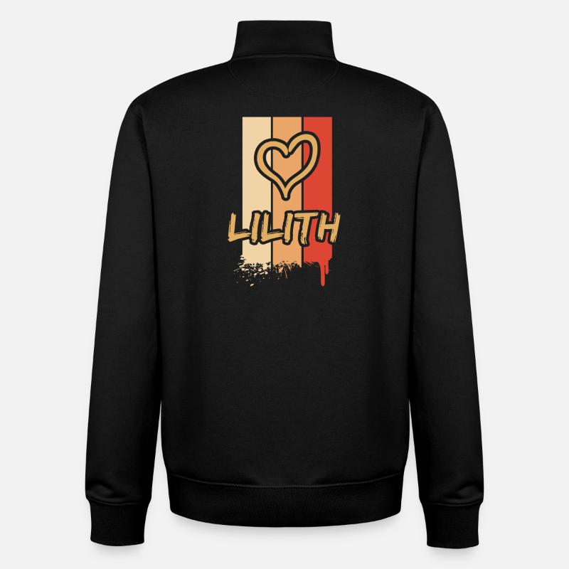 Lilith Lilith - Sweat zippé unisexe en coton bio Stanley/Stella - noir