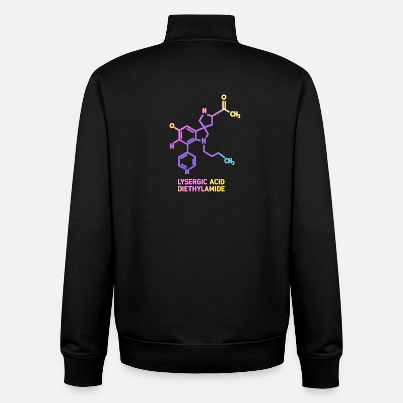 Psychedelische Molekülkunst LSD  - Unisex Organic Zip Sweatshirt von Stanley/Stella - Schwarz