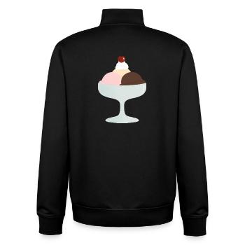 Eisbecher Trio Genuss - Unisex Organic Zip Sweatshirt von Stanley/Stella - Schwarz - Hinten - AI Model Male 185 light (185cm)