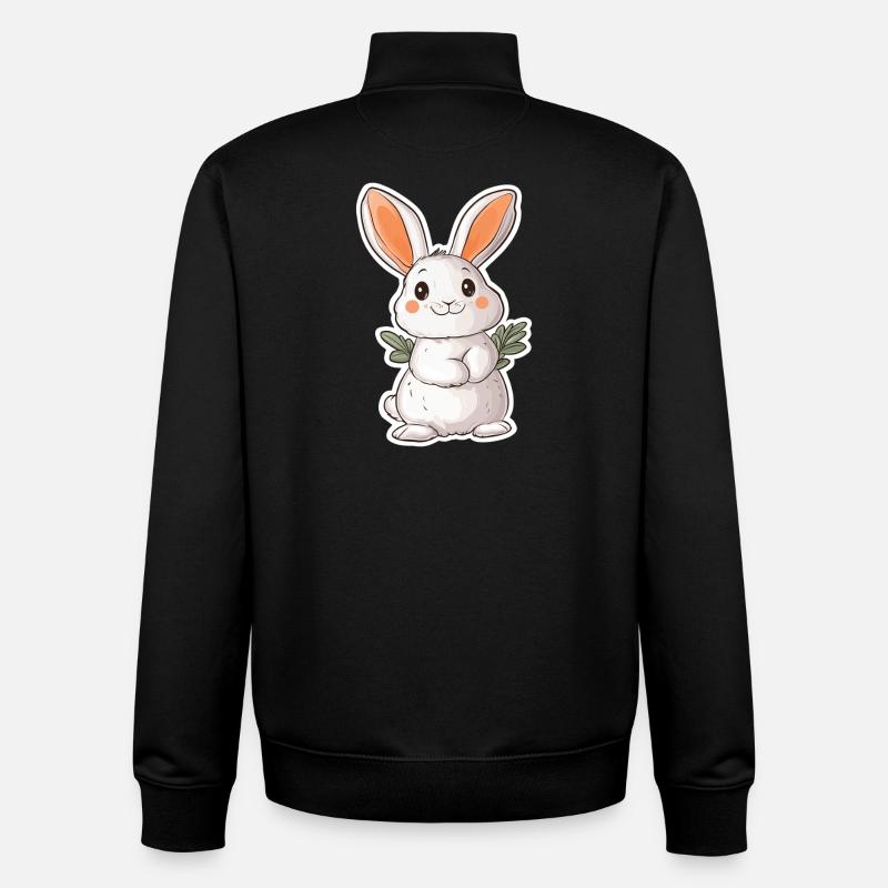 Hase - Unisex Organic Zip Sweatshirt von Stanley/Stella - Schwarz