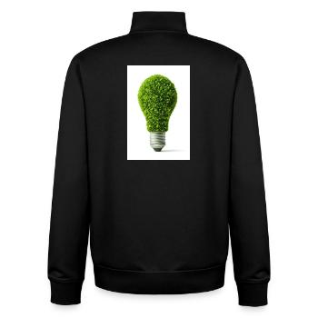 Leafy Glow Glühbirne Design - Unisex Organic Zip Sweatshirt von Stanley/Stella - Schwarz - Hinten - AI Model Male 185 light (185cm)