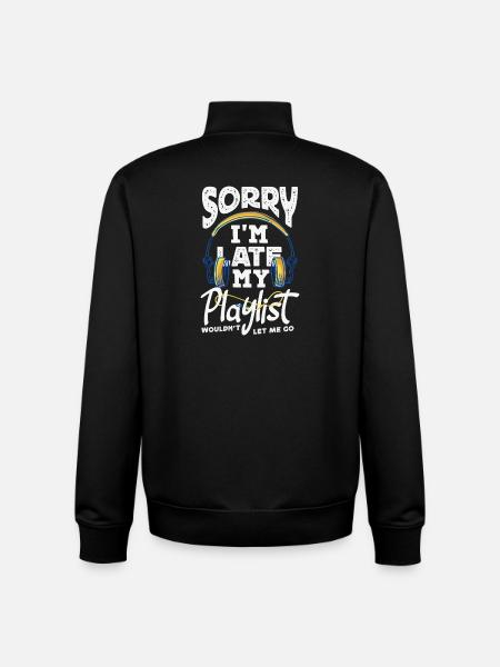 Sorry I'm late. - Unisex Organic Zip Sweatshirt by Stanley/Stella - black