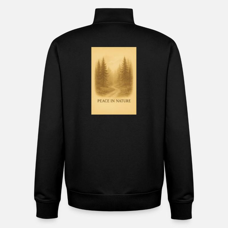 Calmness in the Forest Path - Unisex Organic Zip Sweatshirt by Stanley/Stella - black