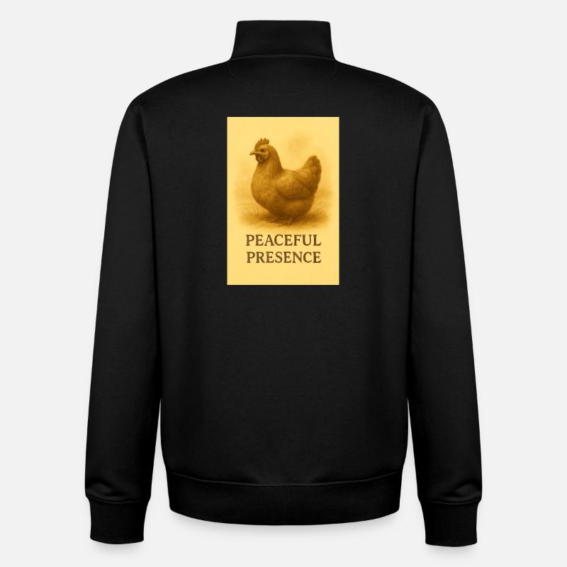 Stille Hühnerpräsenz - Unisex Organic Zip Sweatshirt von Stanley/Stella - Schwarz