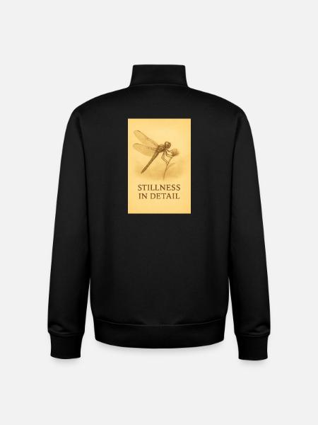 Silence dans les détails, Libellule. - Sweat zippé unisexe en coton bio Stanley/Stella - noir