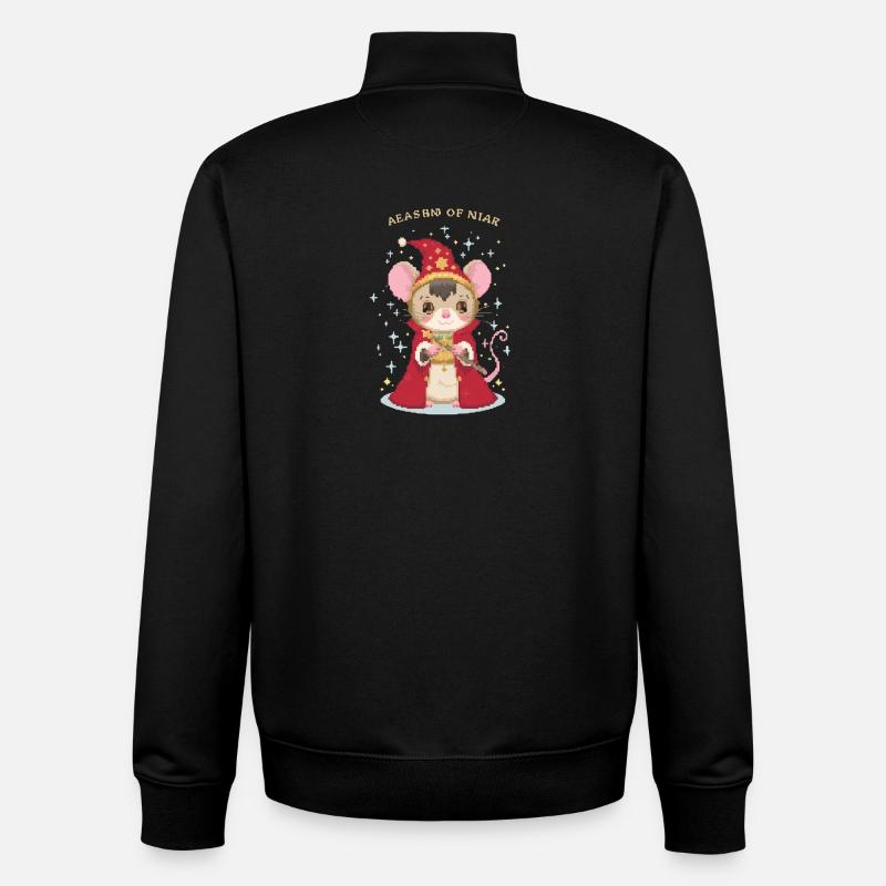 Magic Witch Mouse - Unisex Organic Zip Sweatshirt by Stanley/Stella - black