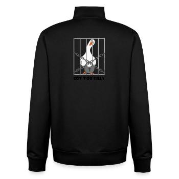 Goose – Wurde zu albern - Unisex Organic Zip Sweatshirt von Stanley/Stella - Schwarz - Hinten - AI Model Male 185 light (185cm)