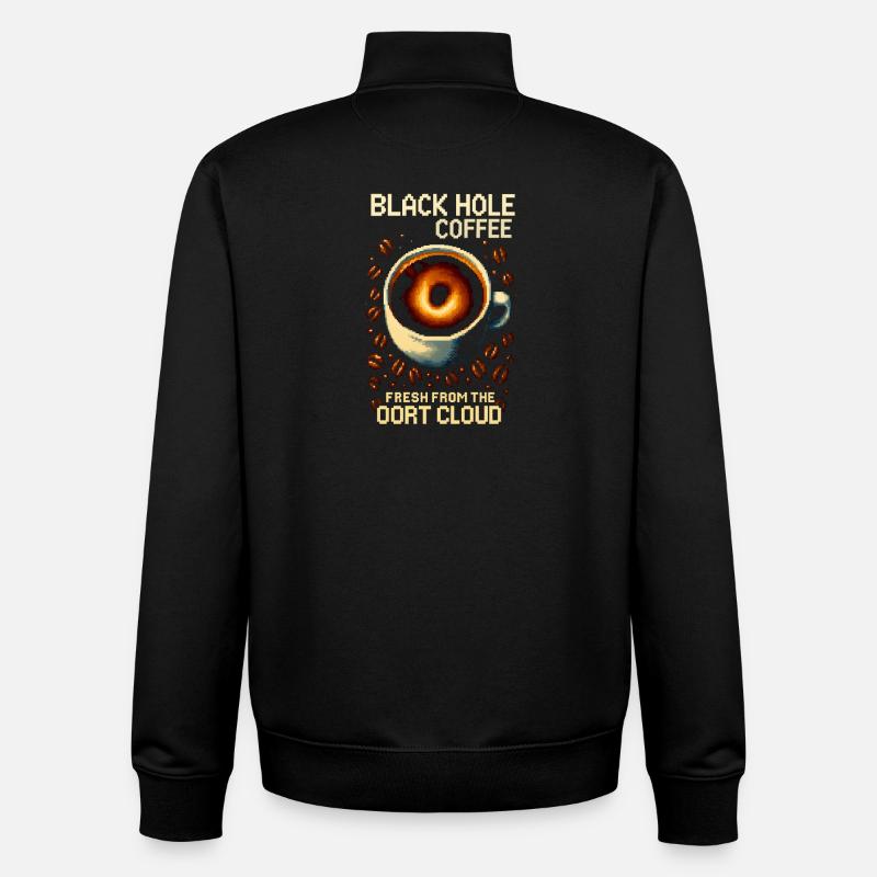 Black Hole Coffee Pixel Roast - Unisex Organic Zip Sweatshirt von Stanley/Stella - Schwarz