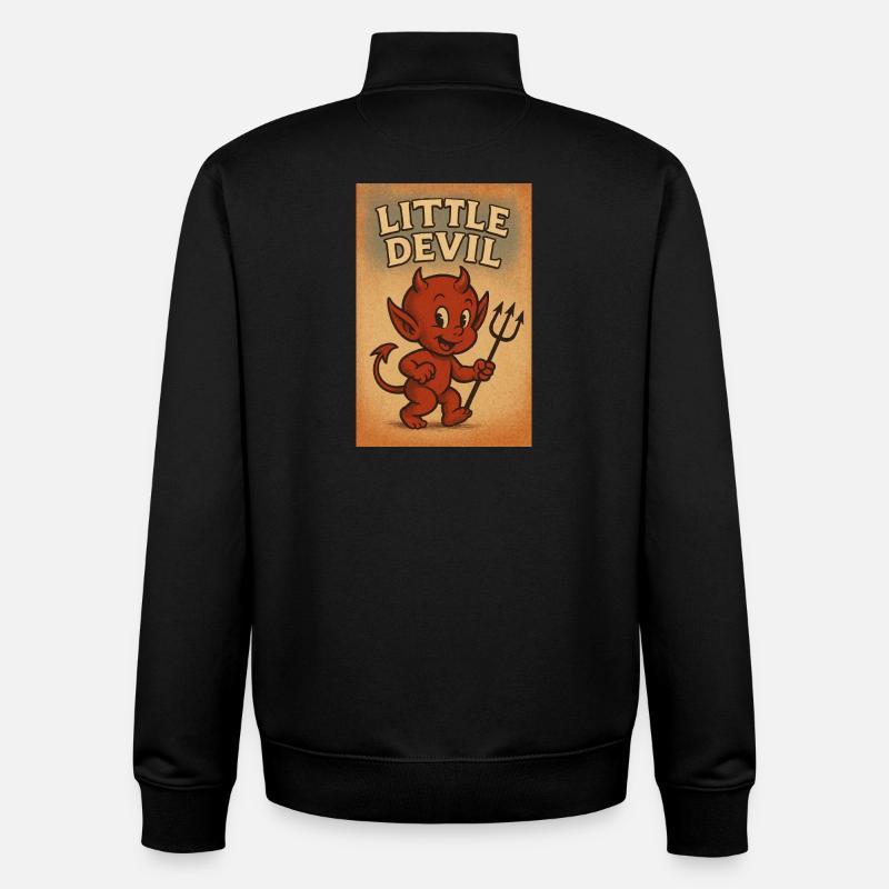 Little devil - Unisex Organic Zip Sweatshirt by Stanley/Stella - black