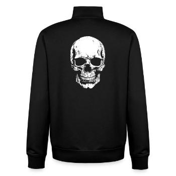 Impression de contraste crânienne - Sweat zippé unisexe en coton bio Stanley/Stella - noir - Dos - AI Model Male 185 light (185cm)