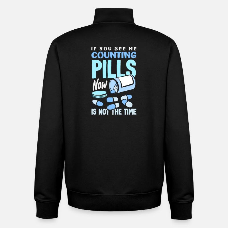 Pharmacien Technicien Pharmaceutique - Sweat zippé unisexe en coton bio Stanley/Stella - noir