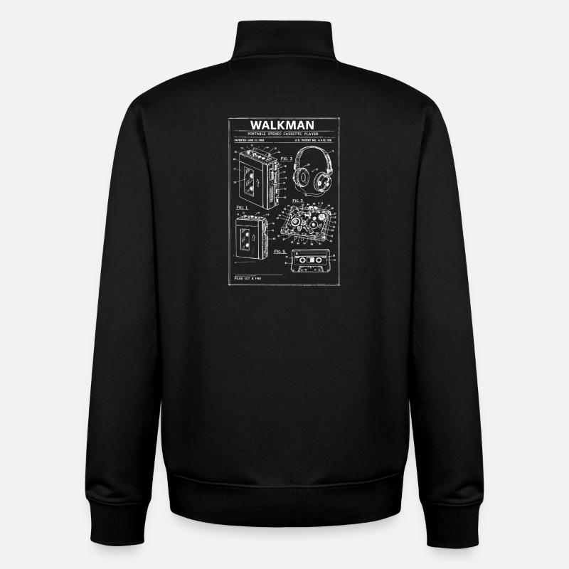 Walkman-Bauplan-Schaltplan - Unisex Organic Zip Sweatshirt von Stanley/Stella - Schwarz