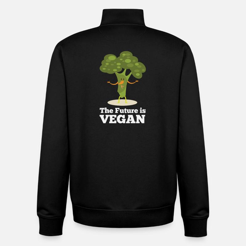 L’avenir est végane - Sweat zippé unisexe en coton bio Stanley/Stella - noir