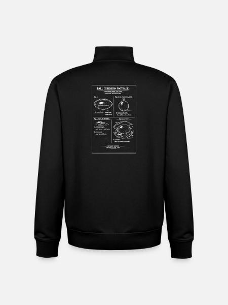 Gridiron Football Blueprint - Unisex Organic Zip Sweatshirt by Stanley/Stella - black