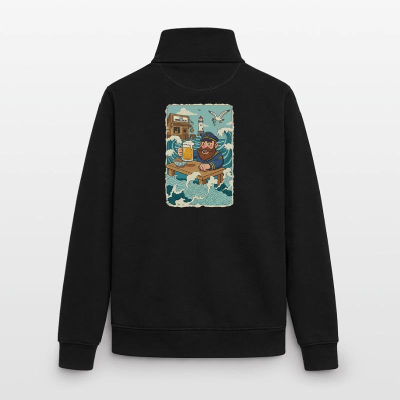 Dernier pub de la mer du Nord Sweat zippé unisexe en coton bio Stanley/Stella
