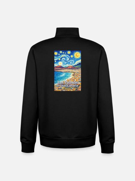 Las Palmas de Gran Canaria Spain - Unisex Organic Zip Sweatshirt by Stanley/Stella - black