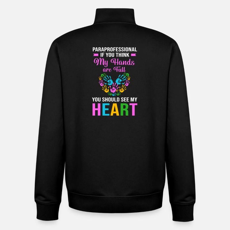 Paraeducator Lehrerassistent Paraprofessional - Unisex Organic Zip Sweatshirt von Stanley/Stella - Schwarz