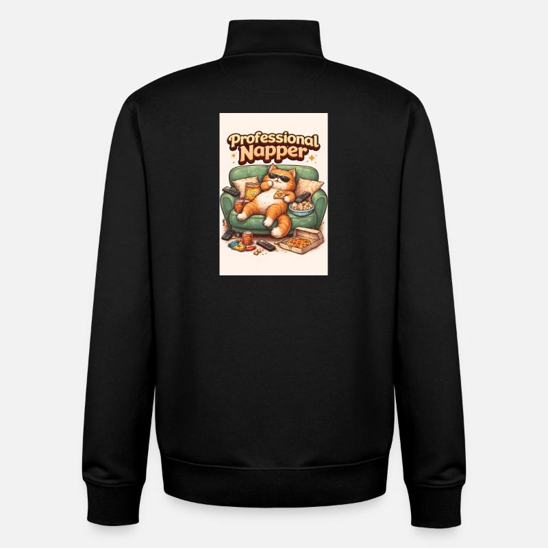 Professional napper - Sweat zippé unisexe en coton bio Stanley/Stella - noir