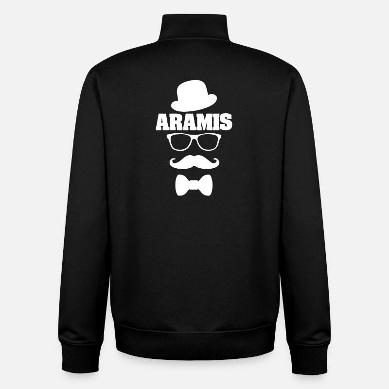 Schnauzer Aramis - Sweat zippé unisexe en coton bio Stanley/Stella - noir