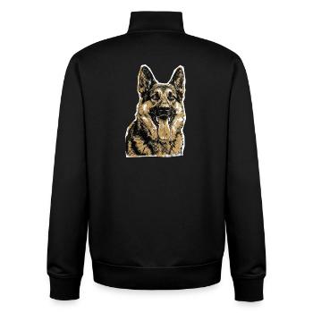 Deutscher Schäferhund - Unisex Organic Zip Sweatshirt von Stanley/Stella - Schwarz - Hinten - AI Model Male 185 light (185cm)