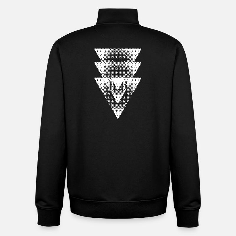 Halbton-Dreieckskaskade - Unisex Organic Zip Sweatshirt von Stanley/Stella - Schwarz