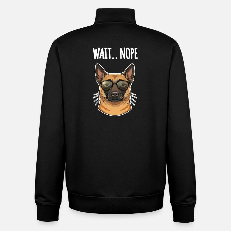 Malinois Nope - Unisex Organic Zip Sweatshirt von Stanley/Stella - Schwarz
