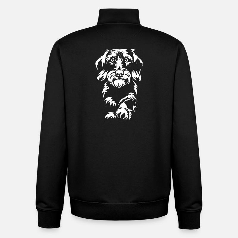Dackel "Black Edition" - Unisex Organic Zip Sweatshirt von Stanley/Stella - Schwarz