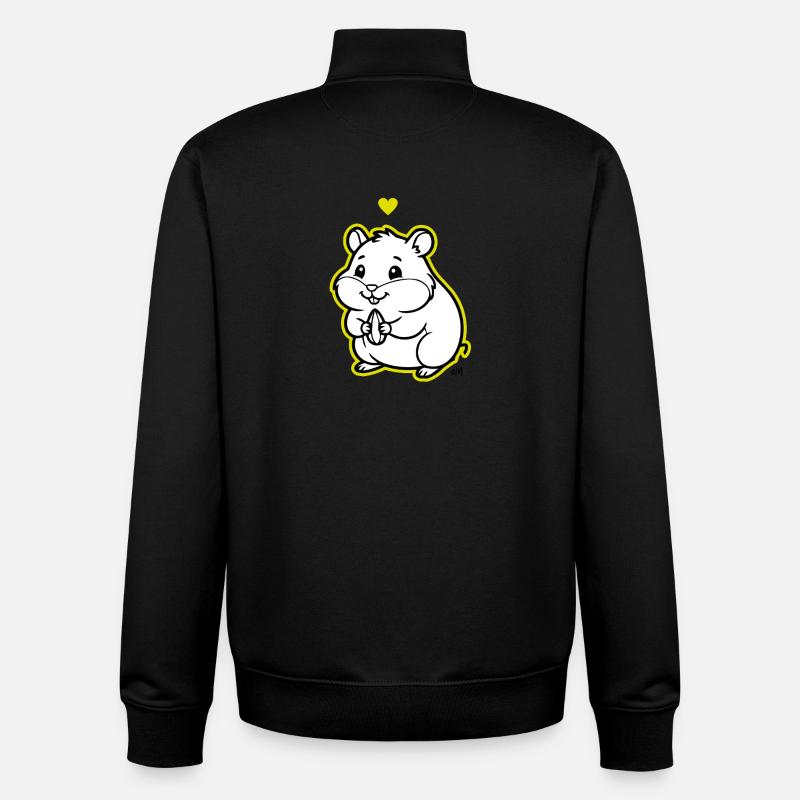 Arnold_the_Hamster - Sweat zippé unisexe en coton bio Stanley/Stella - noir