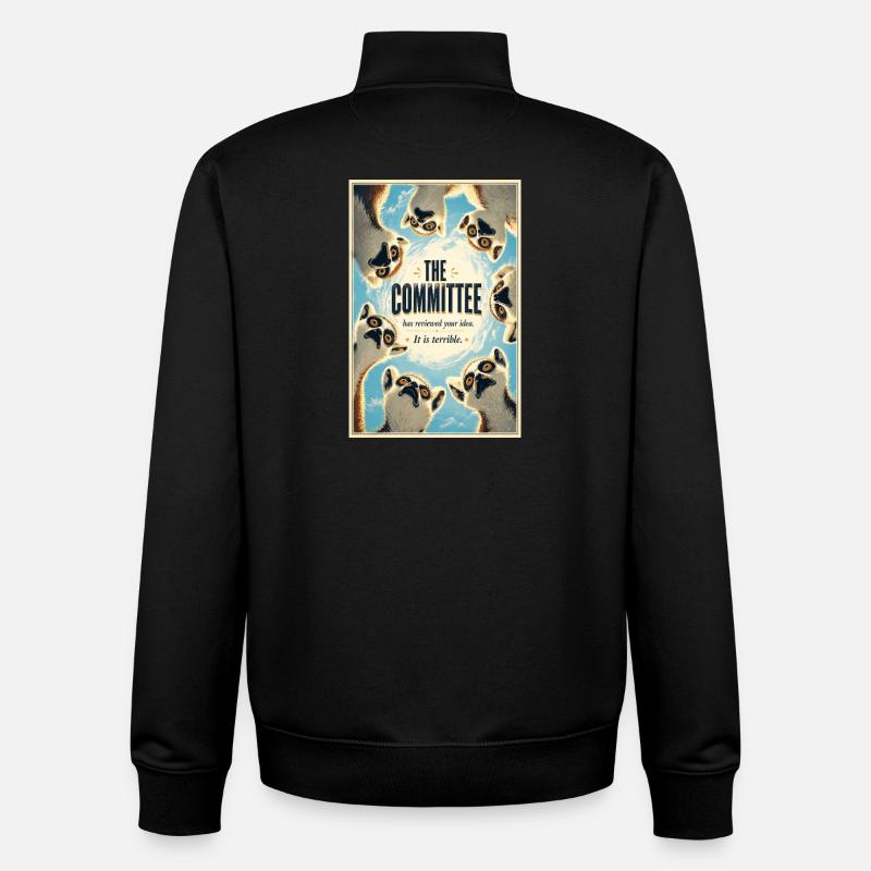 Das Komitee-Lemurs-Plakat - Unisex Organic Zip Sweatshirt von Stanley/Stella - Schwarz