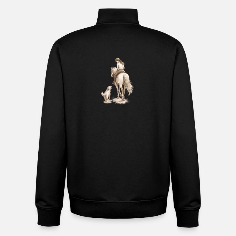 Côte à côte - Sweat zippé unisexe en coton bio Stanley/Stella - noir
