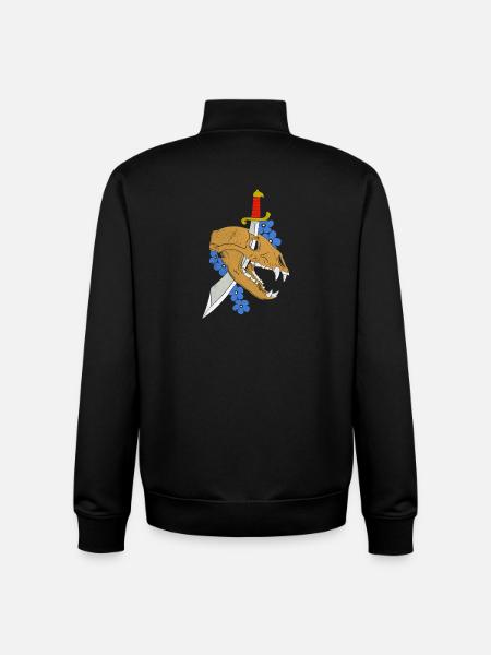 KodiakSchädel mit Dolch und Blüten - Unisex Organic Zip Sweatshirt von Stanley/Stella - Schwarz