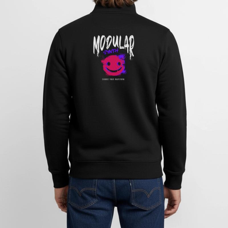 Modular Synth Synthesizer Waveform Unisex Organic Zip Sweatshirt von Stanley/Stella