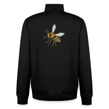 Abeille détaillée aux tons naturels - Sweat zippé unisexe en coton bio Stanley/Stella - noir - Dos - AI Model Male 185 light (185cm)
