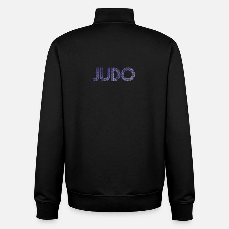 judo - Sweat zippé unisexe en coton bio Stanley/Stella - noir
