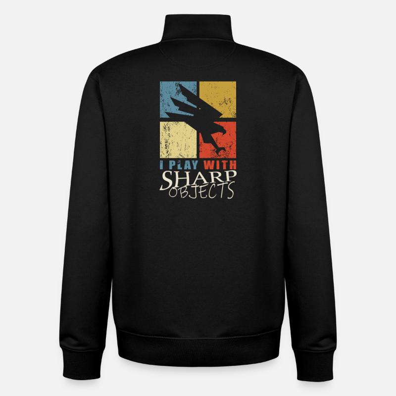 Fauconnerie - Sweat zippé unisexe en coton bio Stanley/Stella - noir