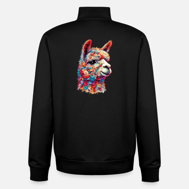 Alpaka - Unisex Organic Zip Sweatshirt von Stanley/Stella - Schwarz