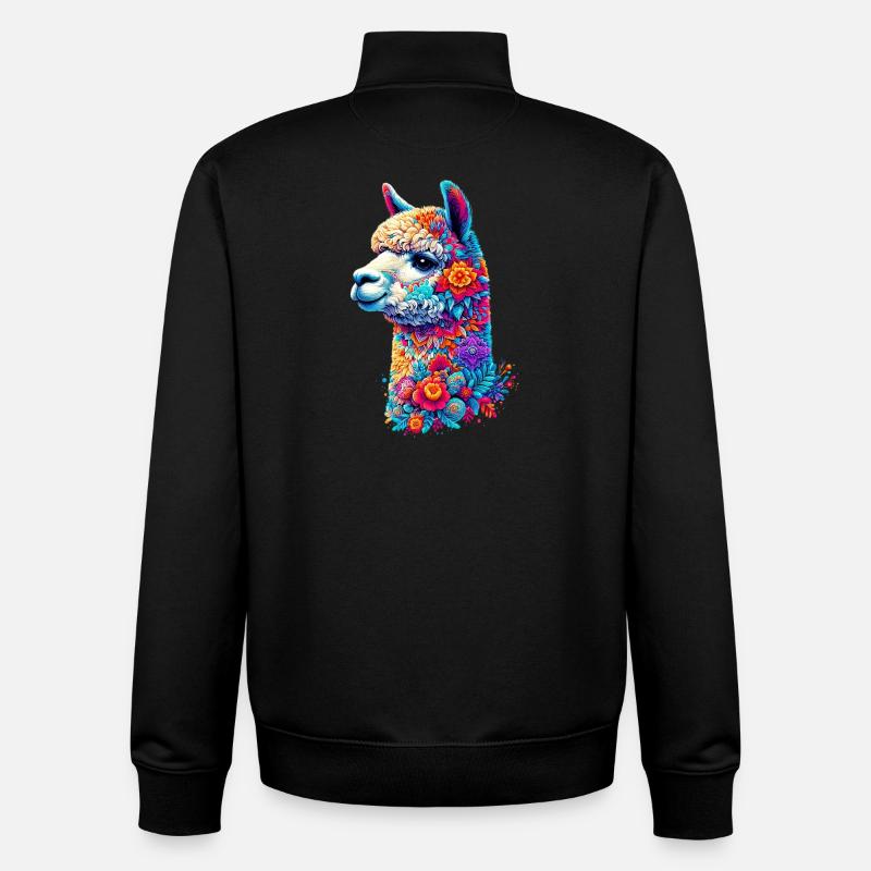Alpaca - Unisex Organic Zip Sweatshirt by Stanley/Stella - black