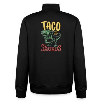 Taco Saurus Cinco de Mayo Mexikaner - Unisex Organic Zip Sweatshirt von Stanley/Stella - Schwarz - Hinten - AI Model Male 185 light (185cm)