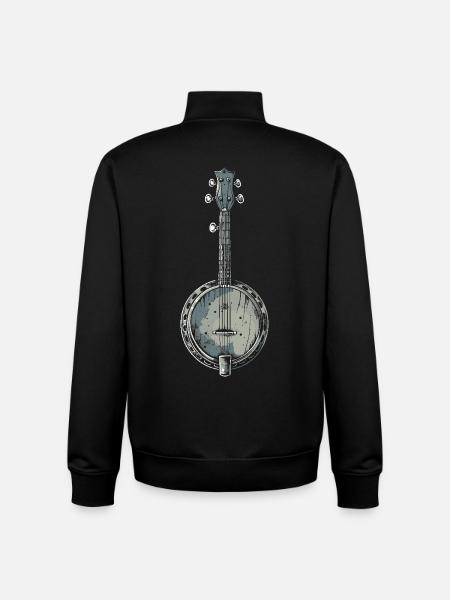 Banjo Graphics - Unisex Organic Zip Sweatshirt by Stanley/Stella - black