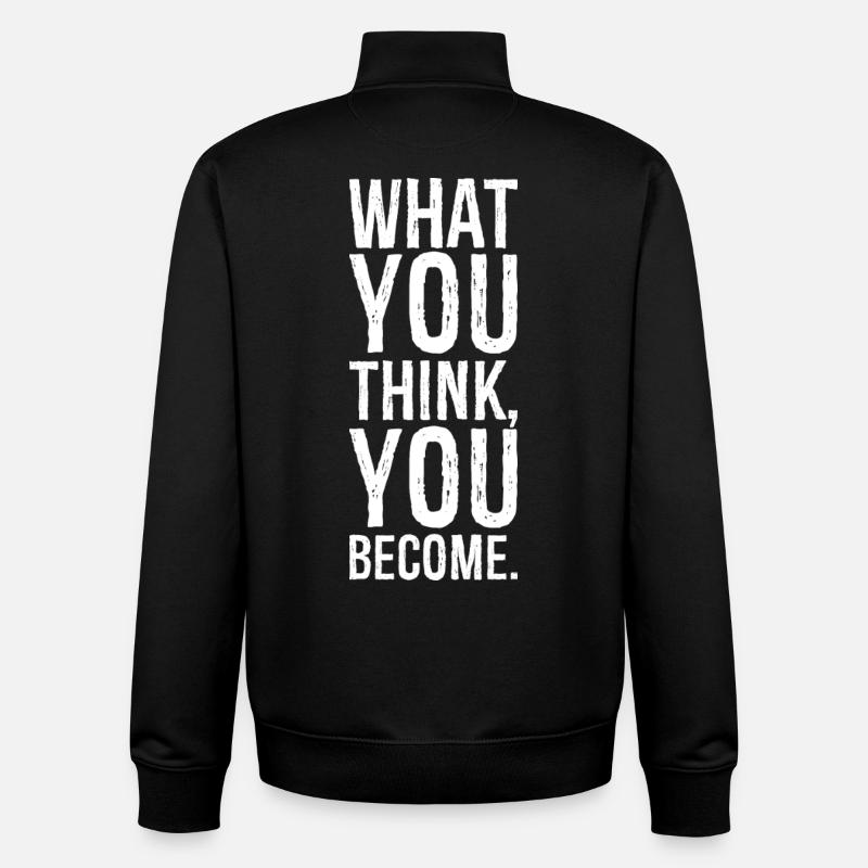 was du glaubst zu werden - Unisex Organic Zip Sweatshirt von Stanley/Stella - Schwarz