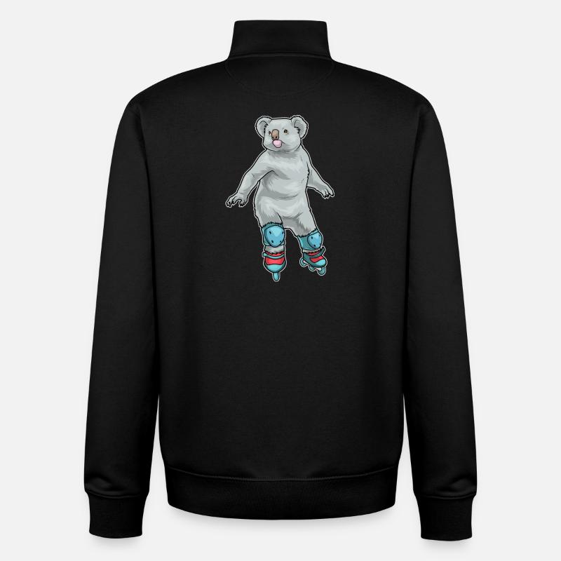 Koala Inline skating Inline skates - Unisex Organic Zip Sweatshirt von Stanley/Stella - Schwarz
