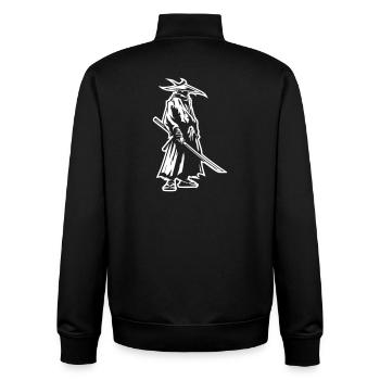 Mystic Samurai with Katana - Unisex Organic Zip Sweatshirt by Stanley/Stella - black - Back - AI Model Male 185 light (185cm)