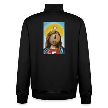 Botsus - Unisex Organic Zip Sweatshirt von Stanley/Stella - Schwarz - Hinten - AI Model Male 185 light (185cm)
