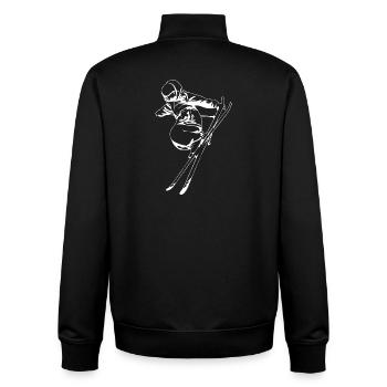 Skifahrer - Unisex Organic Zip Sweatshirt von Stanley/Stella - Schwarz - Hinten - AI Model Male 185 light (185cm)