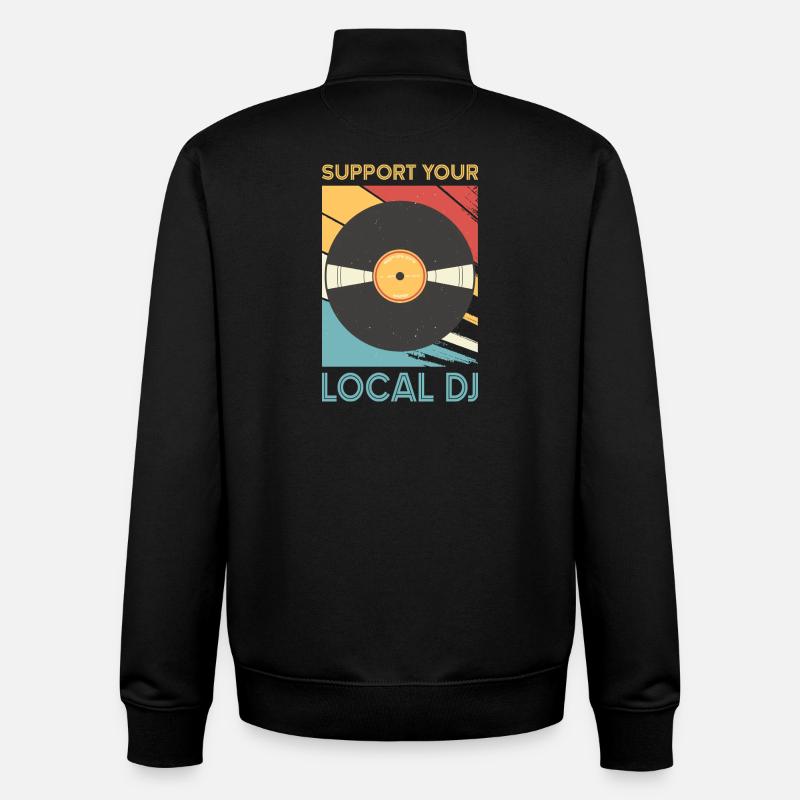 DJ Outfit Geschenke - Unisex Organic Zip Sweatshirt von Stanley/Stella - Schwarz
