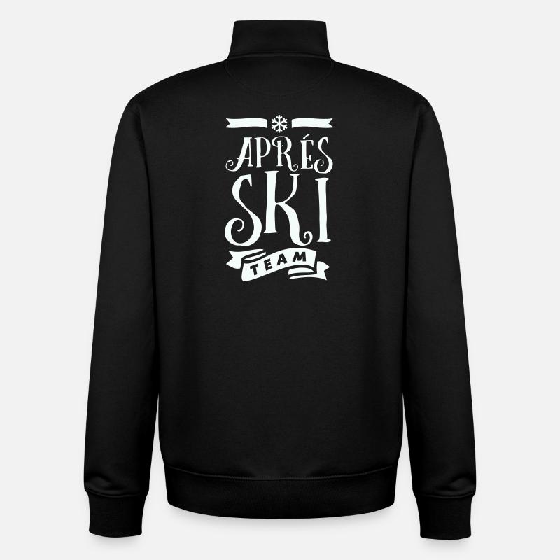 Équipe Après Ski - Sweat zippé unisexe en coton bio Stanley/Stella - noir