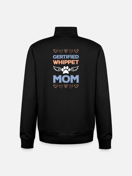 Zertifizierte Whippet Mama - Unisex Organic Zip Sweatshirt von Stanley/Stella - Schwarz