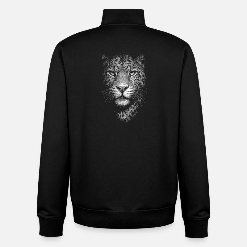 Leopard - Unisex Organic Zip Sweatshirt by Stanley/Stella - black