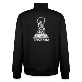 Freiheit in Ketten - Unisex Organic Zip Sweatshirt von Stanley/Stella - Schwarz - Hinten - AI Model Male 185 light (185cm)