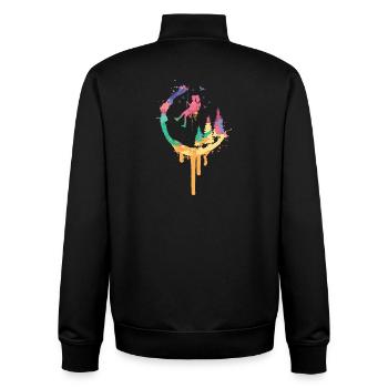 Regenbogenwald Swing - Unisex Organic Zip Sweatshirt von Stanley/Stella - Schwarz - Hinten - AI Model Male 185 light (185cm)